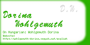 dorina wohlgemuth business card
